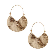Load image into Gallery viewer, Gold Textured Arch Hook Hoops
