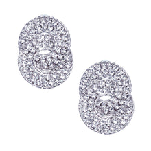 Load image into Gallery viewer, Silver Crystal Hooked Ring Studs
