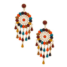 Load image into Gallery viewer, Multi Color Bead Dream Catcher Earrings
