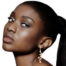 Load image into Gallery viewer, Gold Metal Spiral Curl Earrings
