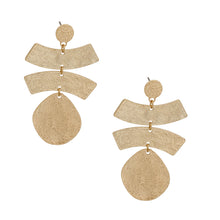 Load image into Gallery viewer, Gold Multi Texture Metal Earrings
