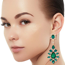 Load image into Gallery viewer, Teardrop Green Earrings
