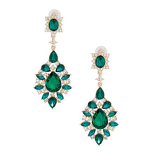 Load image into Gallery viewer, Teardrop Green Earrings
