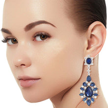 Load image into Gallery viewer, Teardrop Navy Earrings

