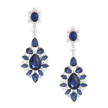 Load image into Gallery viewer, Teardrop Navy Earrings
