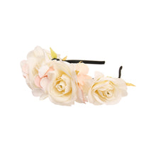 Load image into Gallery viewer, Ivory Fabric Flower Headband
