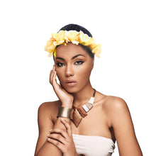Load image into Gallery viewer, Yellow Fabric Flower Headband
