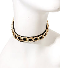 Load image into Gallery viewer, Metal with Leather Choker
