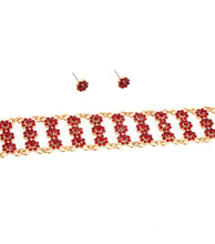 Load image into Gallery viewer, Metal Stone Choker Set
