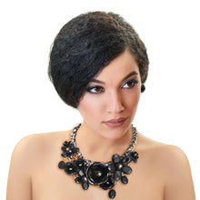Load image into Gallery viewer, Black Rose Chunky Collar Gold Necklace
