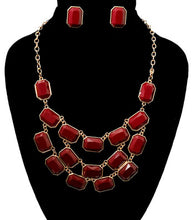 Load image into Gallery viewer, Stoned Layered Necklace Set
