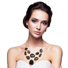 Load image into Gallery viewer, Short Necklace Irregular Resin Teardrop inset
