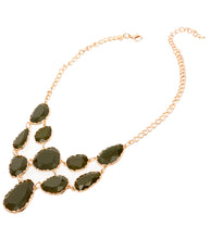 Load image into Gallery viewer, Short Necklace Irregular Resin Teardrop inset
