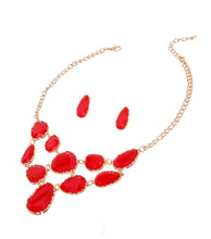 Load image into Gallery viewer, Short Necklace Irregular Resin Teardrop inset
