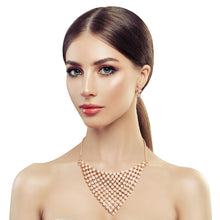 Load image into Gallery viewer, Cream Bead Scarf Necklace Set
