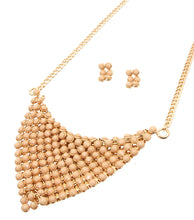 Load image into Gallery viewer, Cream Bead Scarf Necklace Set
