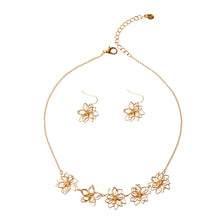 Load image into Gallery viewer, Gold Flower Necklace Set
