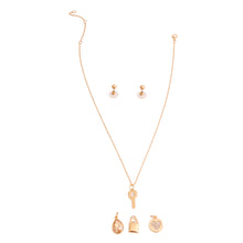 Load image into Gallery viewer, Gold Interchangable Love Charm Necklace
