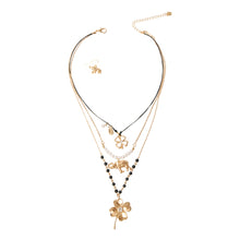 Load image into Gallery viewer, Black and Gold Luck Necklace Set
