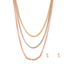 Load image into Gallery viewer, Mixed Metal Mesh Chain Necklace
