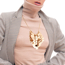 Load image into Gallery viewer, Gold Linked Disc Necklace
