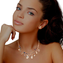 Load image into Gallery viewer, Gold Layered Moon and Stars Necklace
