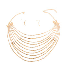 Load image into Gallery viewer, Gold Square Bead Layered Set
