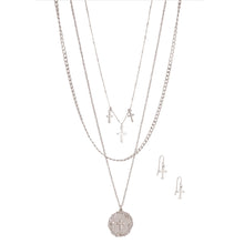 Load image into Gallery viewer, Silver Layered Religious Cross Chain
