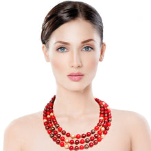 Load image into Gallery viewer, Assorted Red Bead Layered Set

