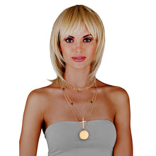 Load image into Gallery viewer, Gold Glass and Cross Charm Necklace
