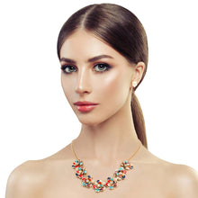 Load image into Gallery viewer, Multi Beaded 3D Flower Collar Set
