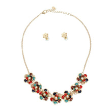 Load image into Gallery viewer, Multi Beaded 3D Flower Collar Set
