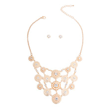 Load image into Gallery viewer, Cream Pearl and Stone Bib Set
