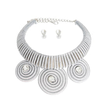Load image into Gallery viewer, Silver Metallic Cord Coiled Choker
