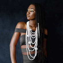 Load image into Gallery viewer, White Pearl 9 Strand Necklace
