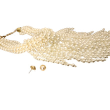 Load image into Gallery viewer, Cream Clustered Fringe Pearl Set
