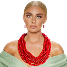 Load image into Gallery viewer, Burgundy Bubble Gum Bead Set
