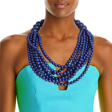 Load image into Gallery viewer, Navy Bubble Gum Bead Set
