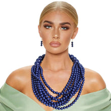 Load image into Gallery viewer, Navy Bubble Gum Bead Set
