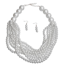 Load image into Gallery viewer, White Bubble Gum Pearl Necklace
