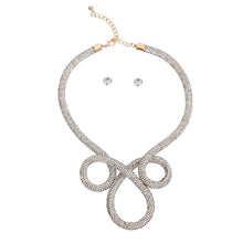 Load image into Gallery viewer, Twisted Tube Pave Rhinestone Necklace
