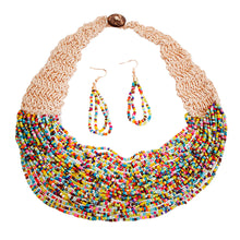 Load image into Gallery viewer, Multi Color Seed Bead Layered Necklace
