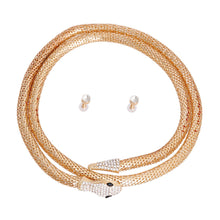Load image into Gallery viewer, Gold Mesh Endless Snake Chain
