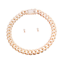 Load image into Gallery viewer, Gold Heavy Locked Cuban Chain
