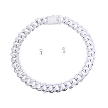 Load image into Gallery viewer, Silver Heavy Locked Cuban Chain
