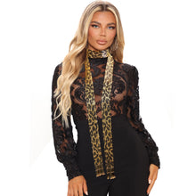 Load image into Gallery viewer, Leopard Chainmail Scarf Necklace
