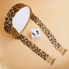 Load image into Gallery viewer, Leopard Chainmail Scarf Necklace
