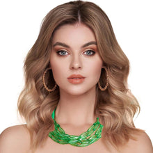 Load image into Gallery viewer, Green Glass Bead 5 Strand Set
