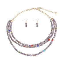 Load image into Gallery viewer, Light Purple Glass Bead Layered Set
