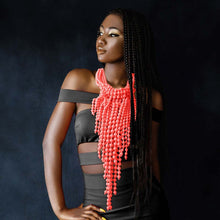 Load image into Gallery viewer, Pink Clustered Fringe Bead Set
